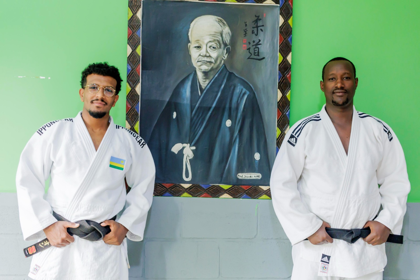 Rukundo Sala na Perezida wa Federasiyo ya Judo mu Rwanda Bishyika Christian