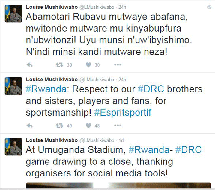 Ubutumwa Minisitiri Mushikiwabo yanditse kuri Twitter.