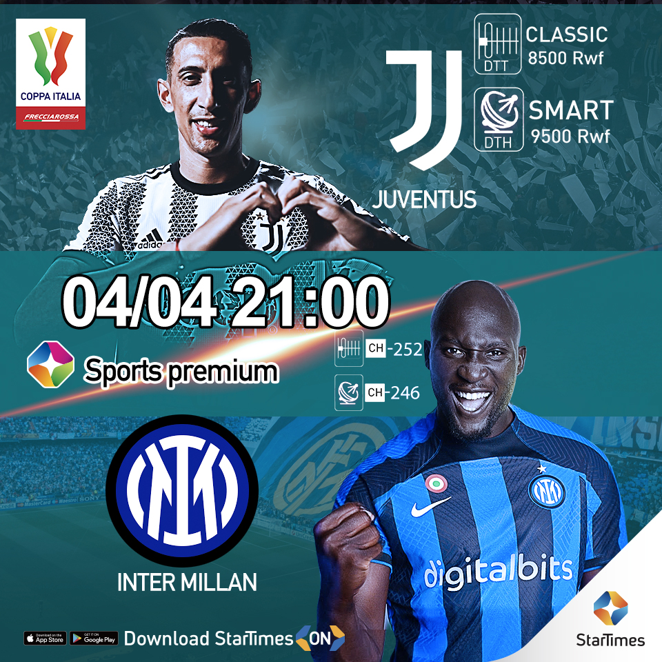 Juventus irakina na Inter Milan tariki 04/04/2023