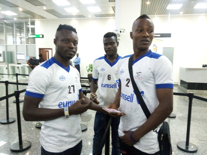 Ikipe ya Rivers United ku kibuga cy'indege i Kanombe