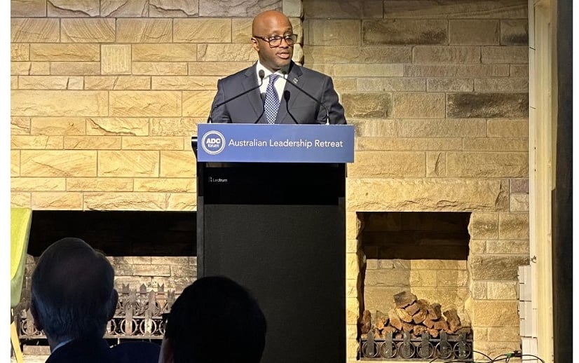 Amb. Olivier Nduhungirehe muri Australia 