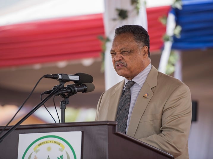 Rev. Jackson yavuze ko Abanyarwanda bafite amahirwe yo kugira umuyobozi nka Perezida Kagame.