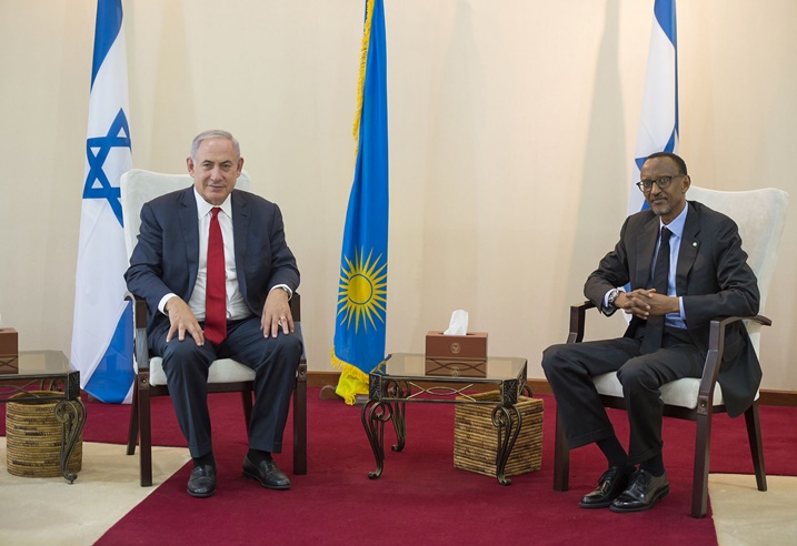 Perezida Kagame yakiriye Minisitiri Netanyahu mu rugwiro.