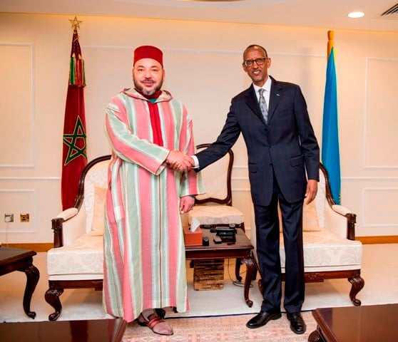 Perezida Kagame n'Umwami Mohammed VI wa Maroc