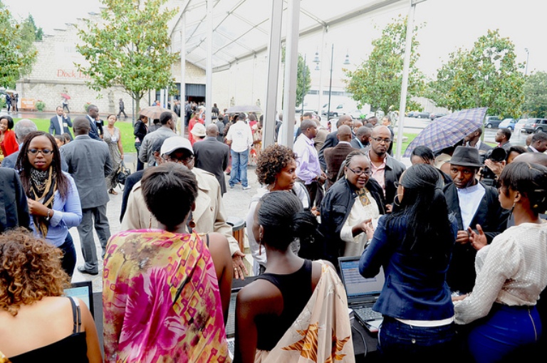 Abitabiriye ibirori bya Perezida Kagame ahura n'Abanyarwanda baba mu Bifaransa bari bazindutse kare.