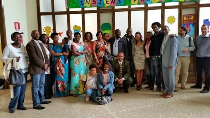 Bamwe mu Banyarwanda n'inshuti z'u Rwanda bari bitabiriye iki gikorwa.
