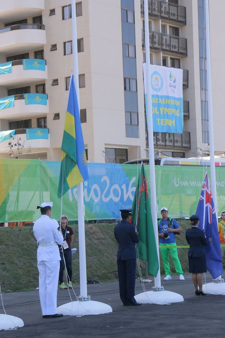 Ubwo ibendera ry'u Rwanda ryazamurwaga