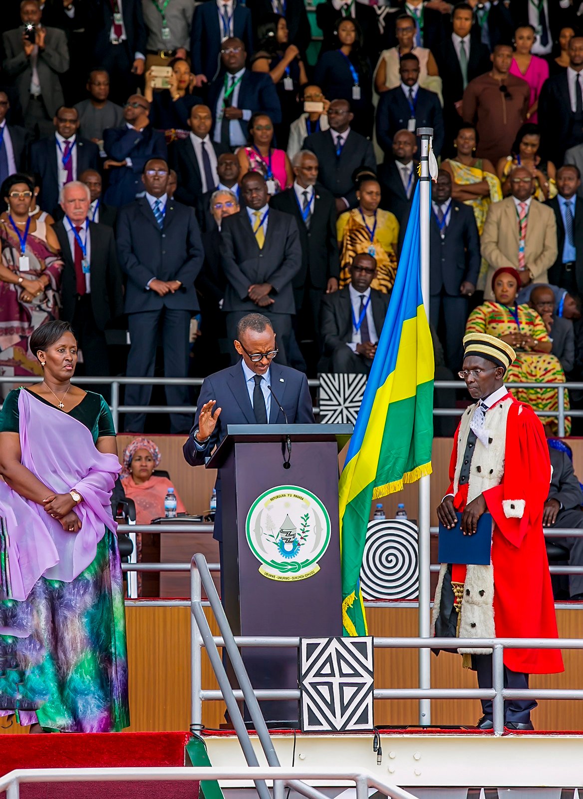 Ubwo Perezida Kagame yarahiriraga kuyobora u Rwanda tariki 18 Kanama 2017