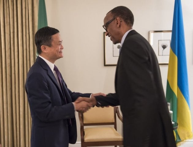 Perezida Kagame yashimiye Jack Ma (Photo:Internet)