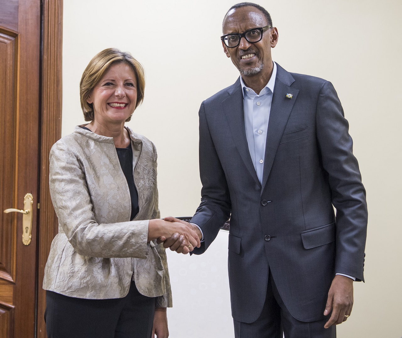 Ubwo umuyobozi w'Intara ya Rhineland-Palatinat, Malu Dreyer, yahuraga na Perezida Kagame