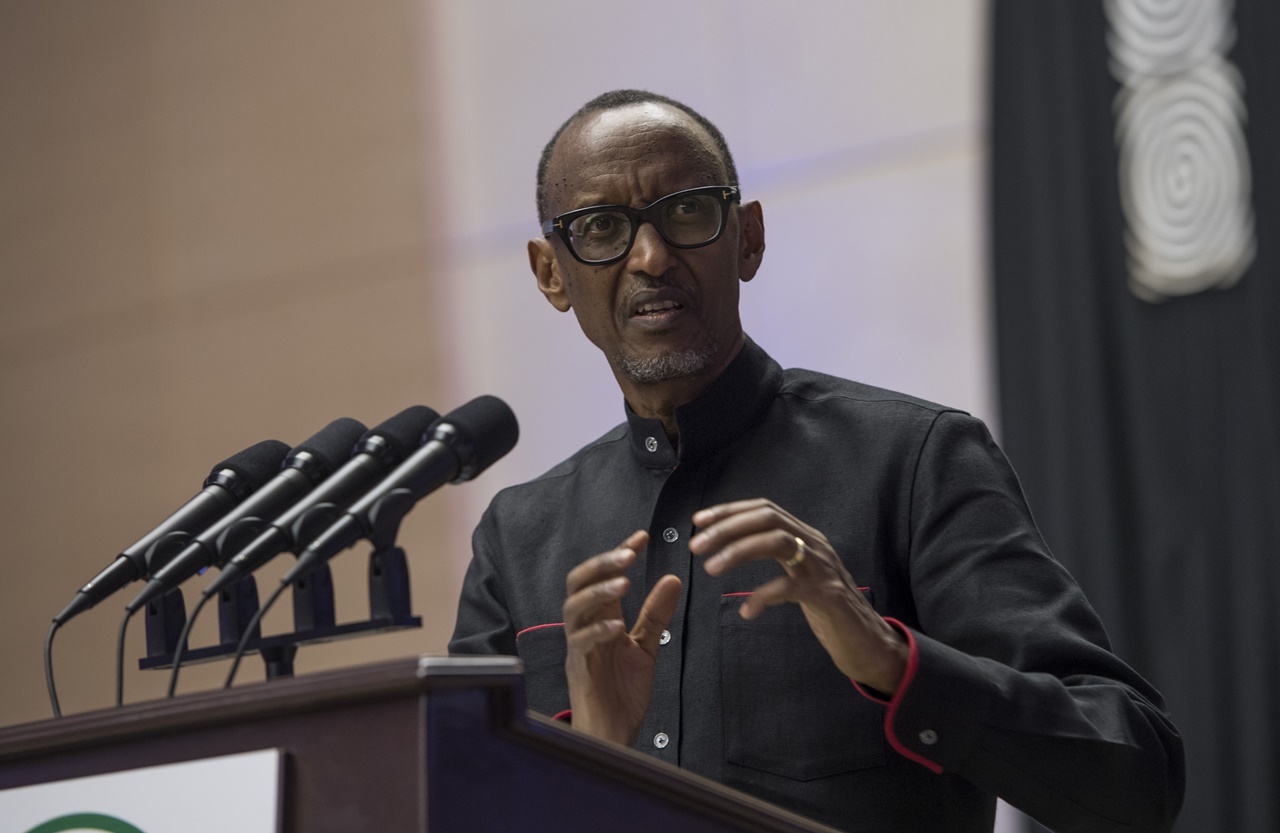Perezida Kagame ageza ijambo ku bitabiriye uwo muhango