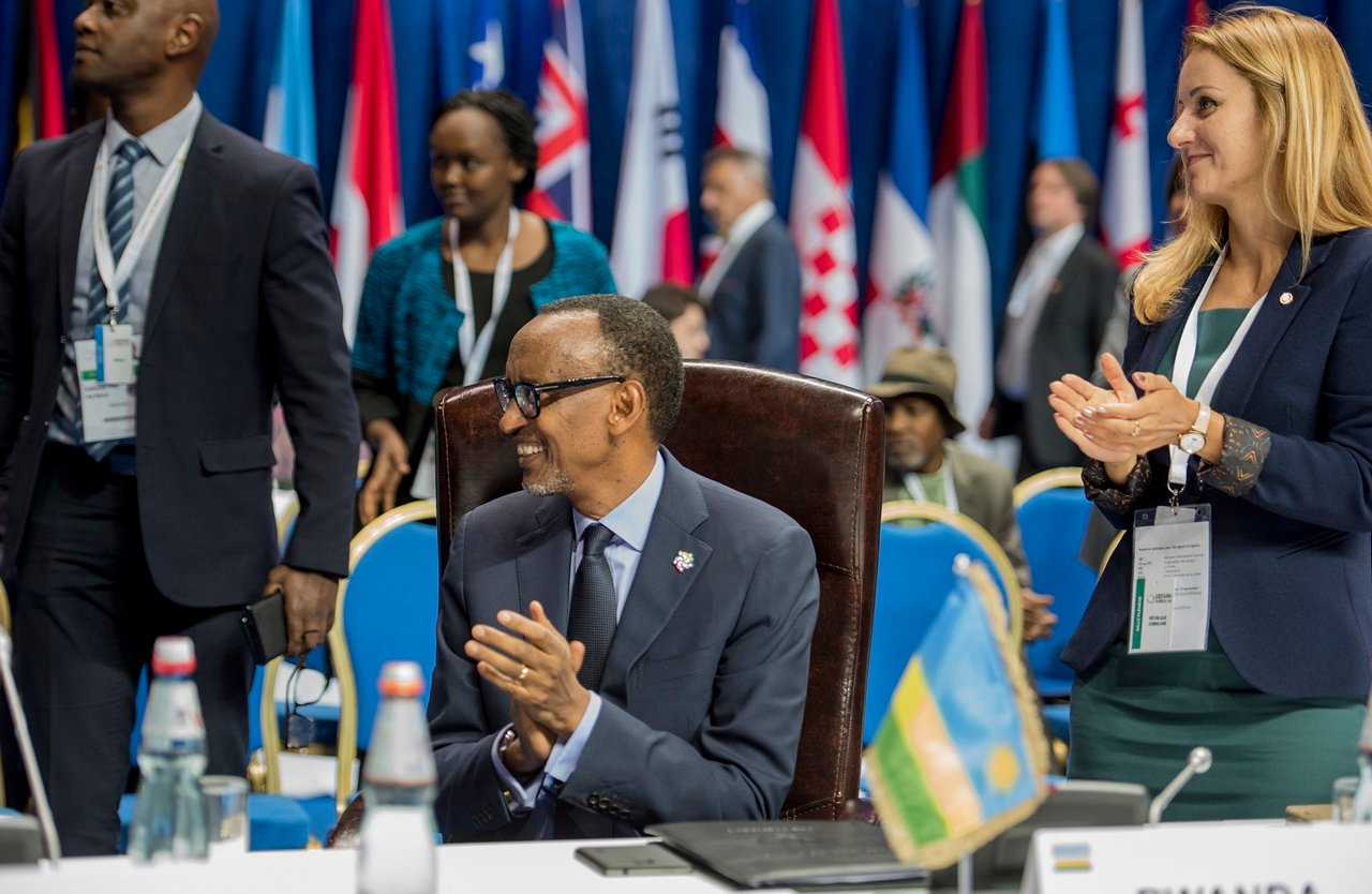 Perezida Kagame yishimiye intsinzi ya Mushikiwabo