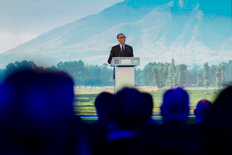 Ubwo Perezeda Kagame yagezaga ijambo ku bitabiriye WTTC
