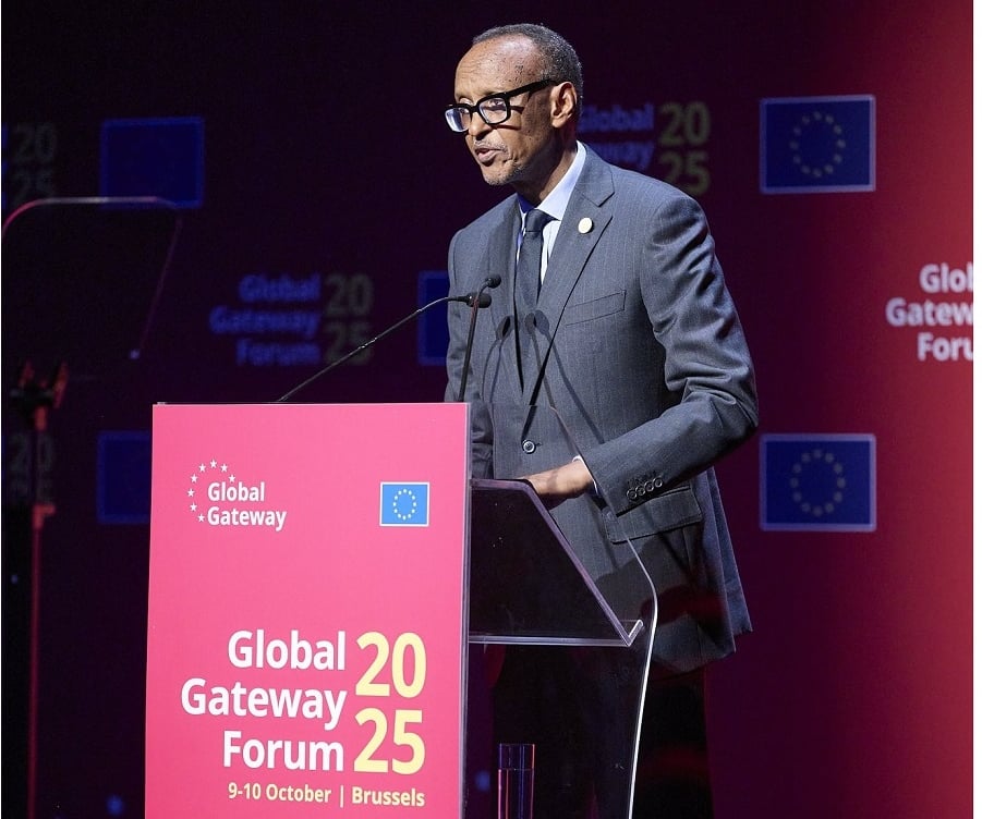 Perezida Kagame ageza ijambo ku bitabiriye Global Gateway Forum 2025