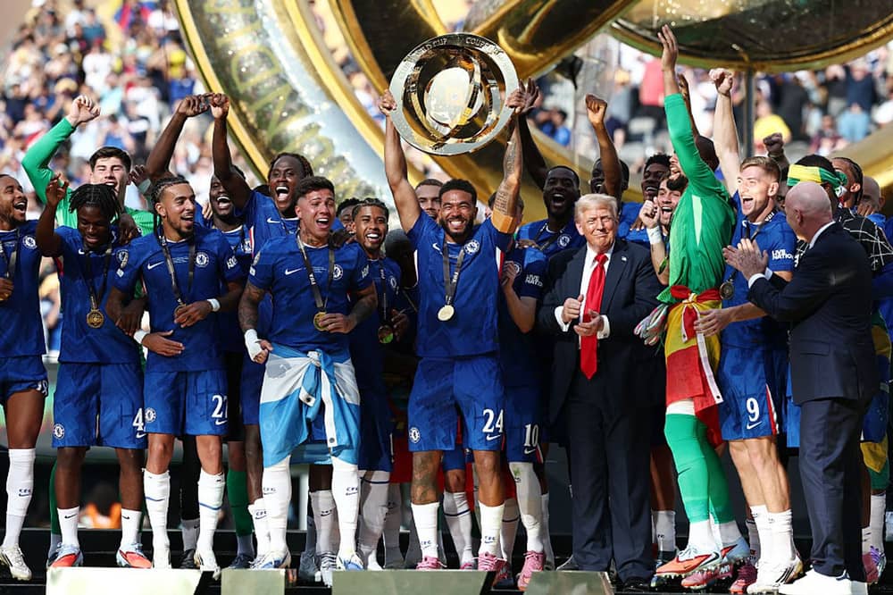 Chelsea yegukanye igikombe cy'Isi yashyikirijwe na Perezida Donald Trump 