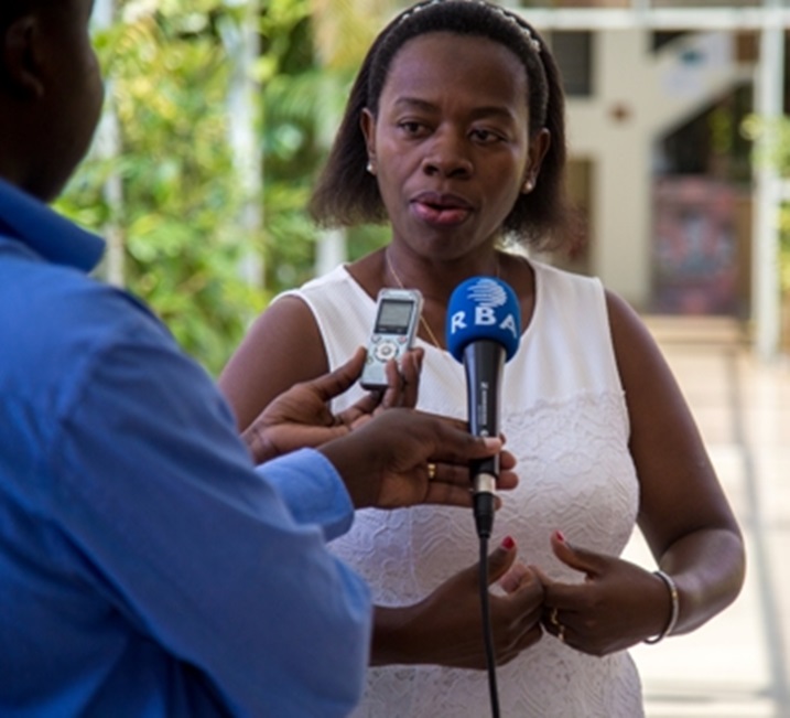 Monique Nsanzabaganwa uyobora NF/NV atangaza ko uyu muryango ugamije iterambere ry'abagore mu bukungu.