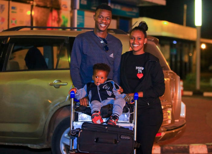 Emmanuel Imanishimwe yaherekejwe n'umugore we n'umwana wabo