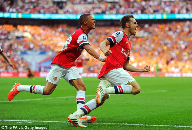 Aaron Ramsey niwe watsinze igitego cyahesheje intsinzi Arsenal.