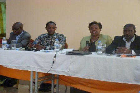 Aba ni abayobozi ba MINISPOC, CNLG NA RGB, bari bateguye gahunda yo kwibuka umwaka ushize.