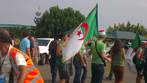Abakunzi ba Algeria bari babukereye.