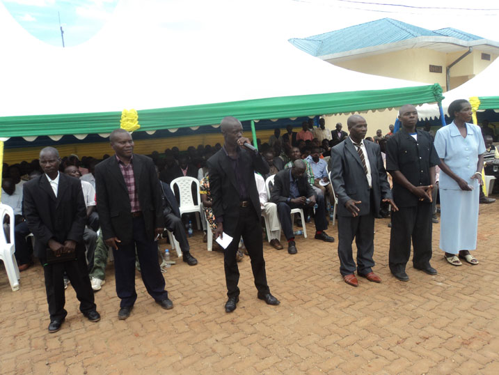 Bamwe mu bakuru b'imidugudu igize akarere ka Nyamasheke.