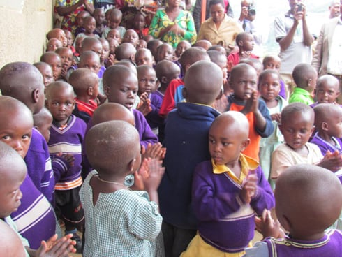 Abana barererwa mu ishuri rya Nyagatojo riri mu murenge wa Rubaya.