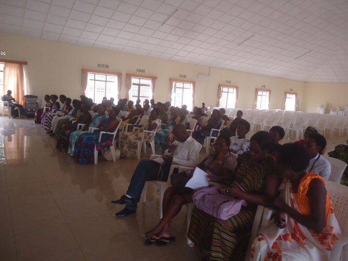Abanyamuryango ba Avega Agahozo mu karere ka Rusizi muri kongere yabahuje tariki 12/09/2014.