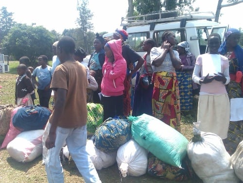 Abanyarwanda batahutse bageze mu Rwanda.