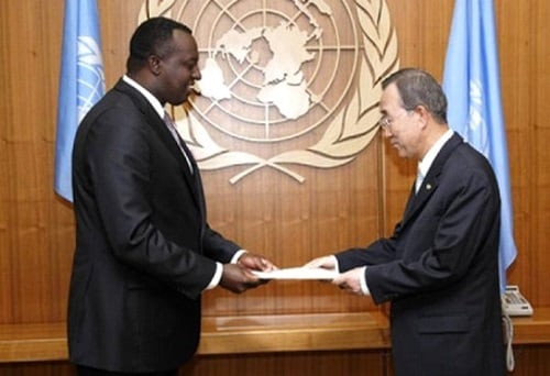 Ambasaderi Eugène-Richard Gasana niwe uhagarariye u Rwanda muri ako kanama, akaba na ambasaderi w