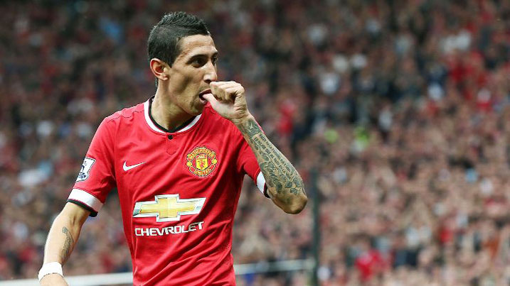 Angel Di Maria yishimira igitego cya mbere yari atsindiye ikipe ye nshya,nyuma yo kuva muri Real Madrid.
