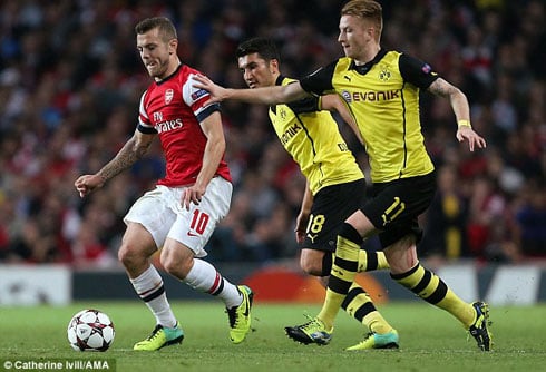 Arsenal irakina na Borushia Dortumund idafite Jack Wilshere.