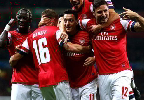 Arsenal yihereranye Napoli iyitsinda 2-0 mu minota 15 ibanza y