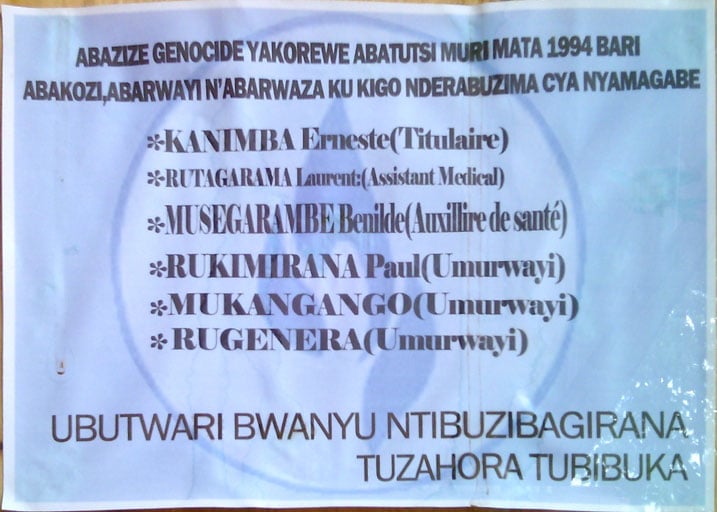Bamwe mu bibukwa mu kigo nderabuzima cya Nyamagabe.