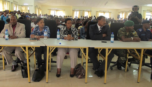 Bamwe mu bayobozi bitabiriye Youth CONNEKT Dialogue mu karere ka Burera.