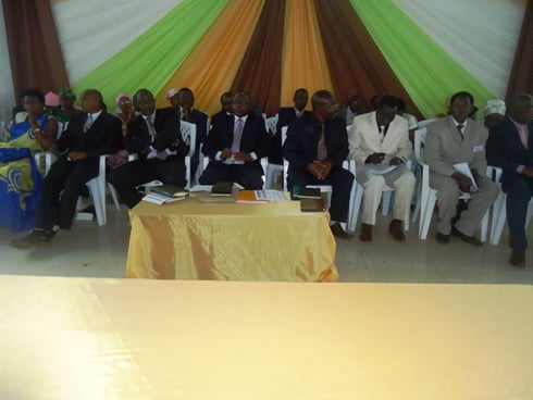 Bureau ya ADEPR ku rwego rw'Igihugu yari yaje i Nyamasheke gutaha Urusengero rwa Rwesero.