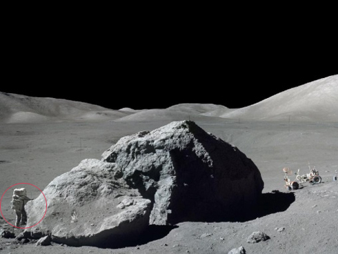 Eugene Cernan ku kwezi kuwa 14 Ukuboza 1972.