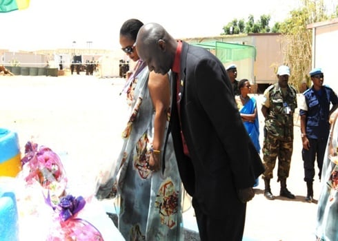 Muzungu Munyaneza uhagarariye inyungu z'u Rwanda mu butumwa bw'amahoro muri Sudani.