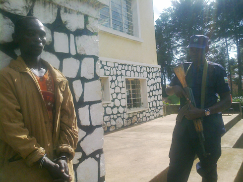 Habimana Evariste ari mu maboko ya polisi ikorera mu karere ka Nyanza.
