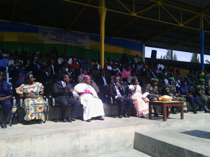 Abayobozi batandukanye bitabiriye ibirori byo kwibohora mu karere ka Musanze.