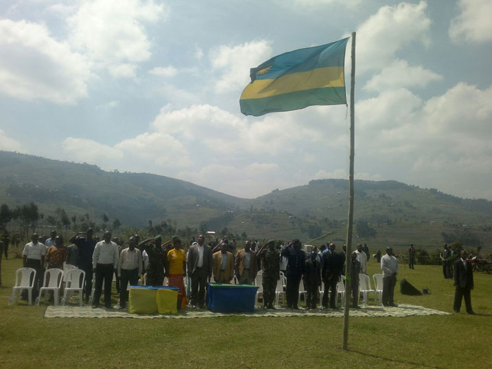 Abayobozi n'abaturage mu karere ka Burera mu birori byo kwibohora.