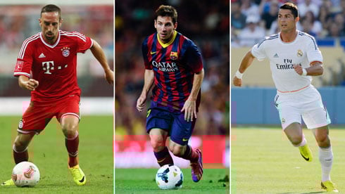 Ribery, Messi na Ronaldo.