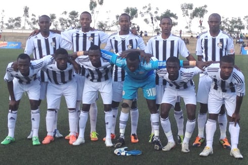 Abakinnyi ba APR FC babanje mu kibuga bakina na AS Muhanga tariki 25/09/2012 i Nyamirambo.
