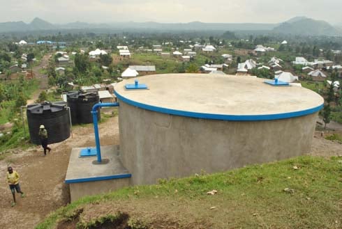 Iki kigega gihuza imiyoboro y'amazi agera ku baturage benshi.