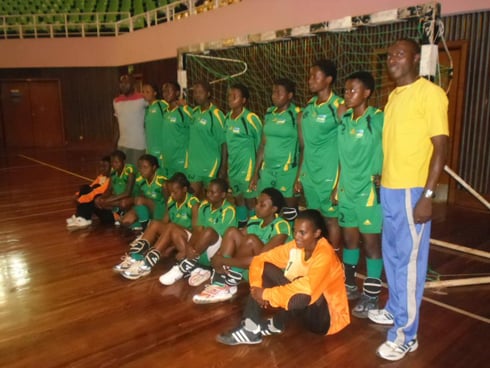 Ikipe y'u Rwanda ya Handball mu bagore.