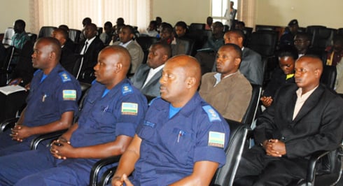 Bamwe mu bapolisi bitabiriye amahugurwa.