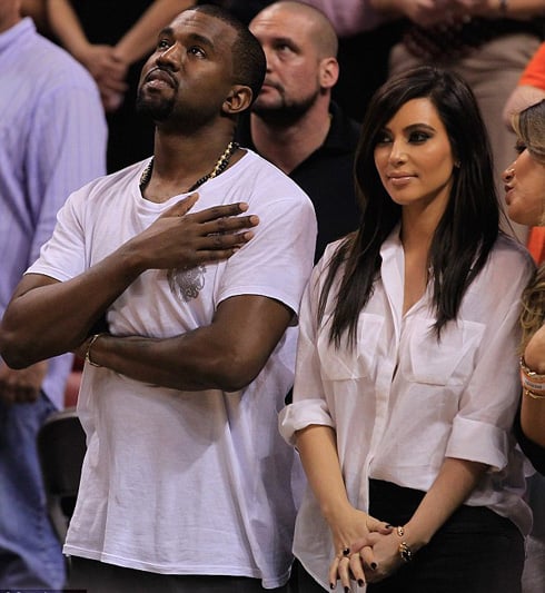 Kanye West na Kim Kardashian.