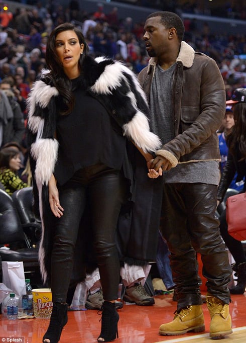 Kim Kardashian na Kanye West.