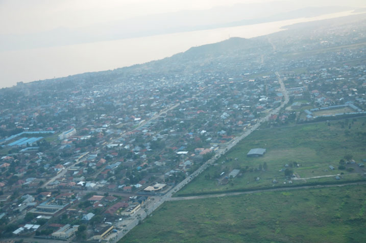 Iyi foto igaragaza ukuntu imijyi ya Gisenyi na Goma yegeranye cyane kuburyo bigoye kumenya aho itandukanira.