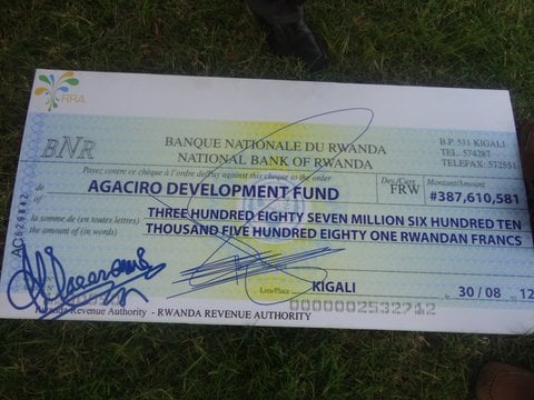 Sheki batanze mu kigega Agaciro Development Fund.