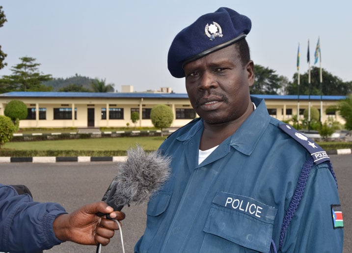 Lit. Col. Samson ukomoka muri Sudani y'Amajyepfo ashimira Leta y'u Rwanda ku bwo kubemerera gukurikirana amasomo mu ishuri rikuru rya Polisi.